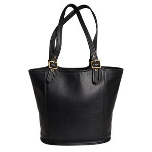 Vintage COACH Black Large Legacy Shopper Shoulder Bag Tote 9090 COA